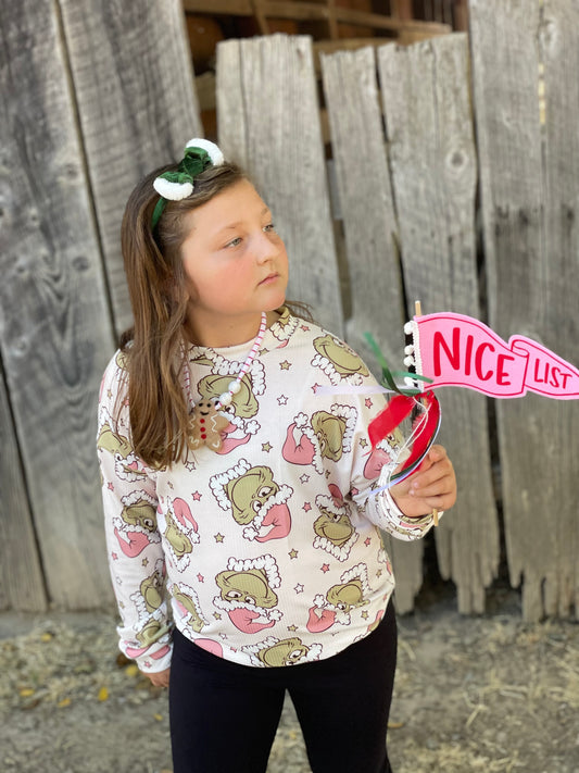 Kids Oversized Rib Knit Sweatshirt