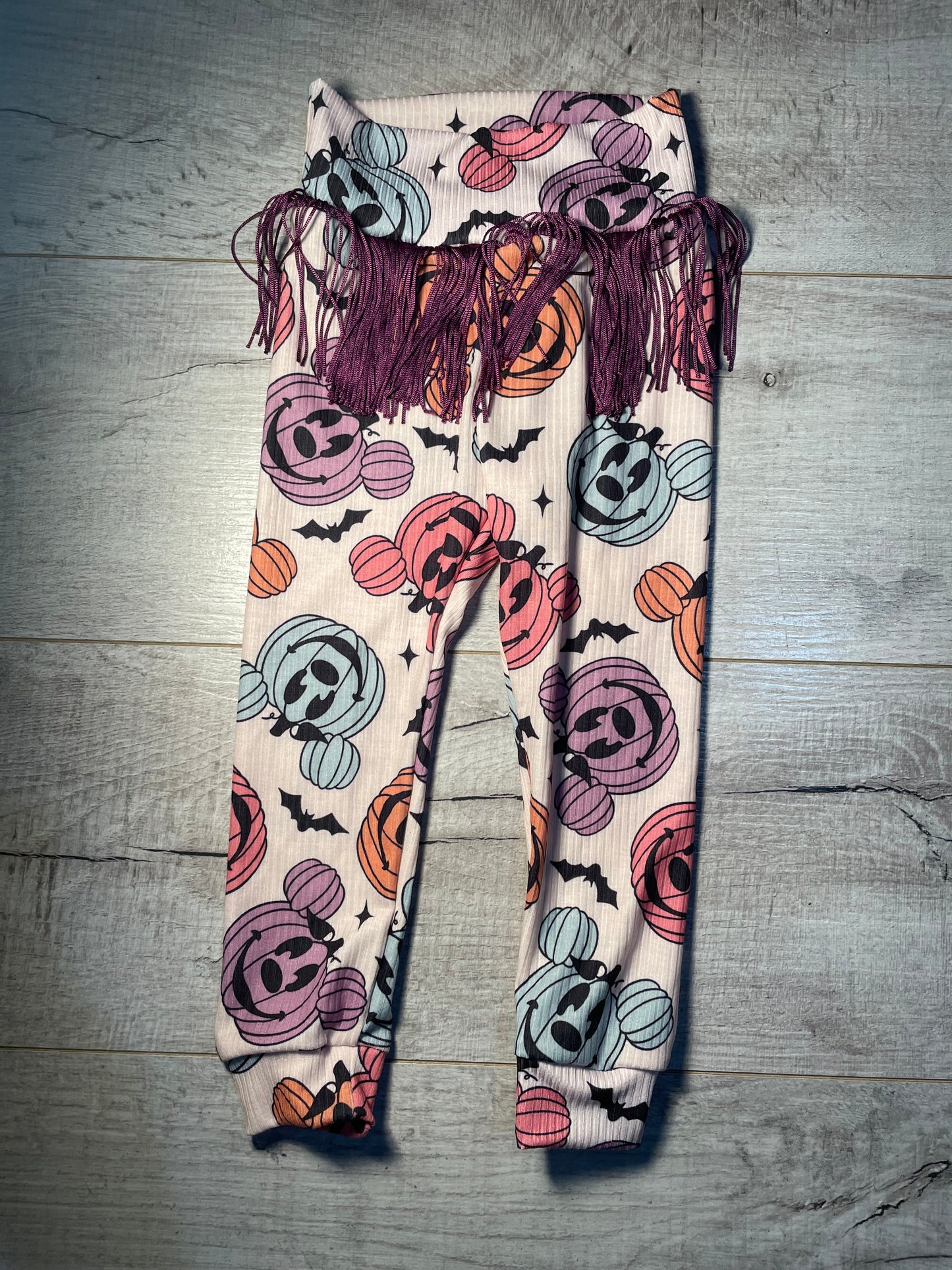 18/24mo Mickey Jack O Lantern Leggings With Fringe