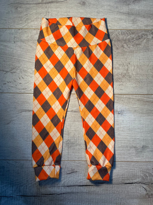 18mo Orange/Yellow Plaid Leggings