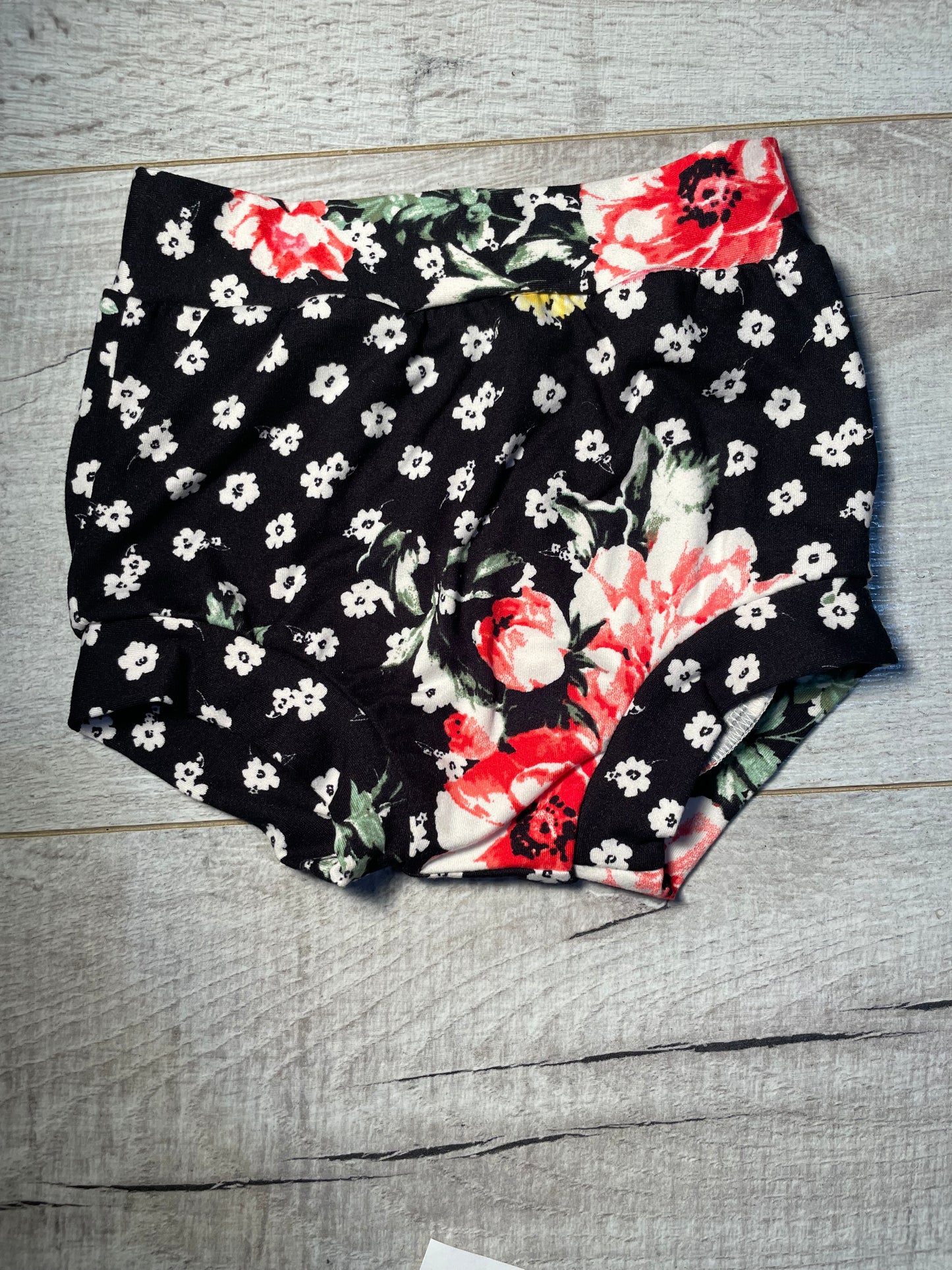 Black Floral Bummies