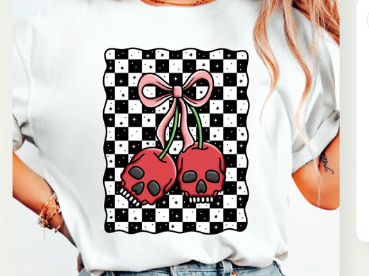 Cherry Skull Mom Tee🍒