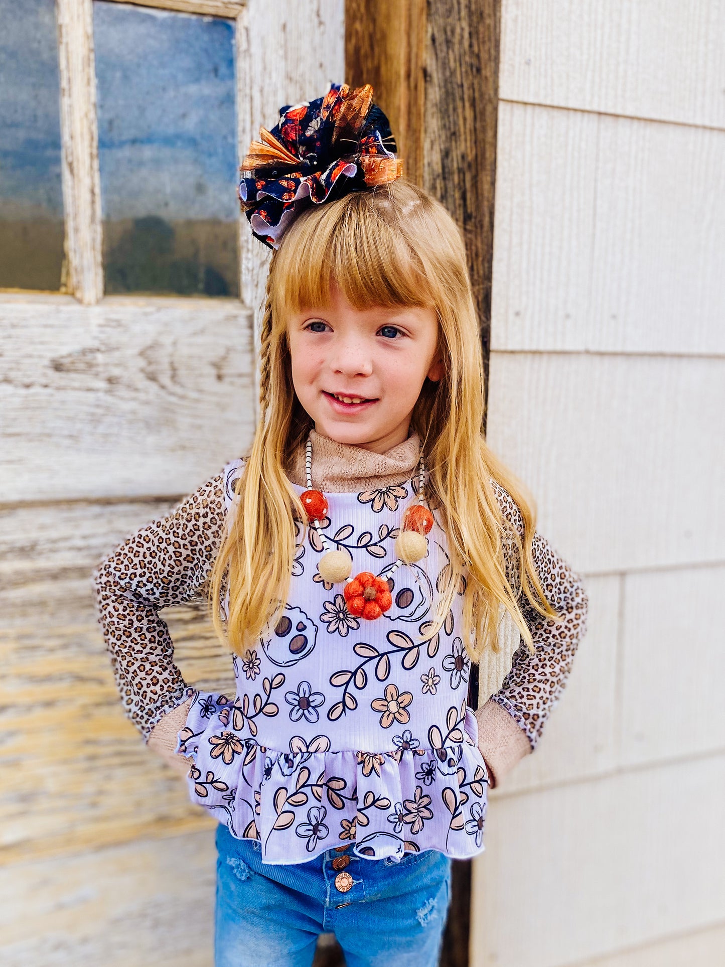 Floral Skulls Addie Top