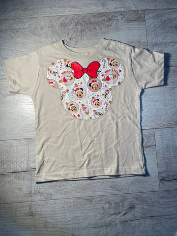 4T Tan Tee Mickey Head W/Ornaments