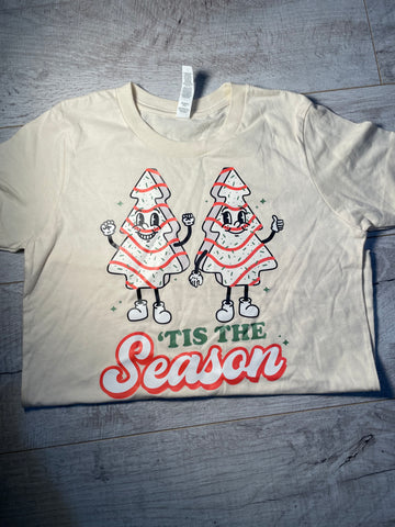 10/12 Tis The season Tan Tee