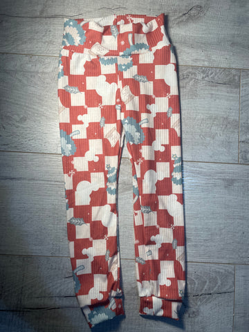 4T Mickey Christmas Chex Leggings