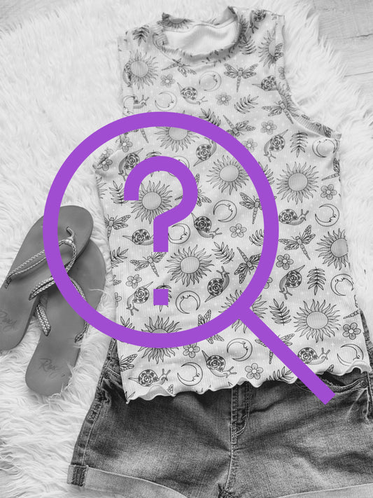 MYSTERY PRINT Mama Crew Neck Tank Top-Sales price will apply at checkout!