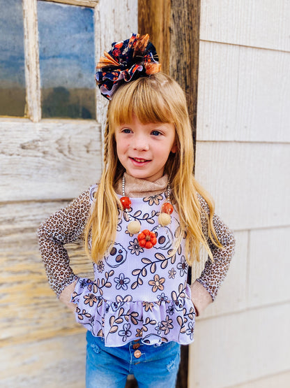 Floral Skulls Addie Top