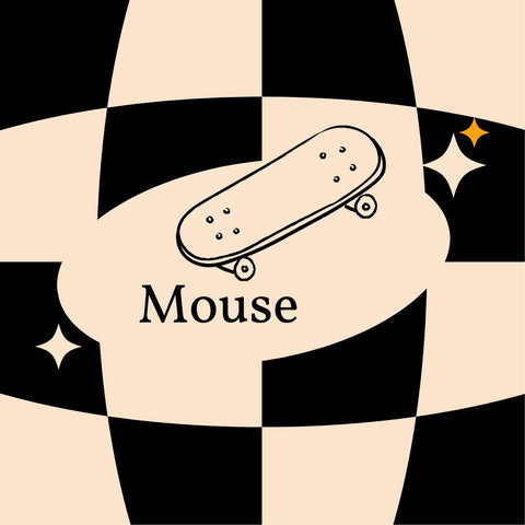Boys Mouse Skateboard Baseball Tee