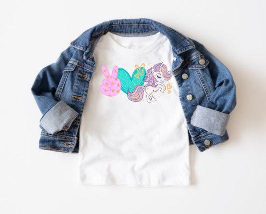 Peace Love Unicorn Kids Tee